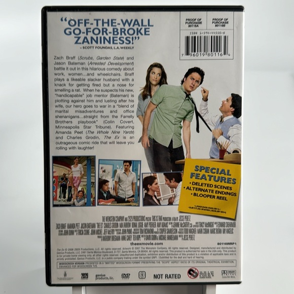 The Ex. Unrated. Jason Bateman. Zach Braff. - Picture 3 of 4